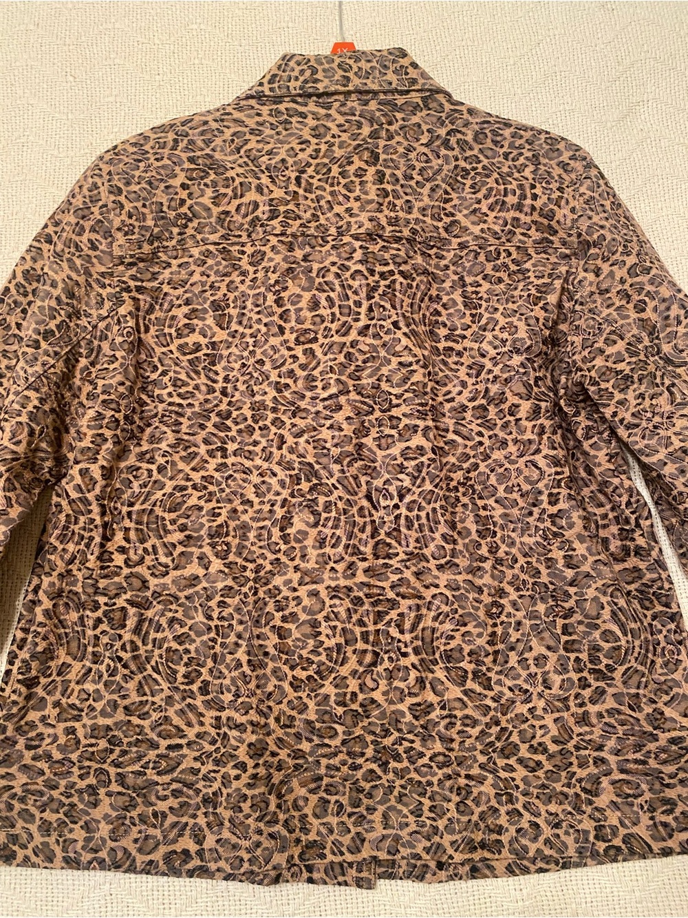 Leopard Print Button-Front  Jacket - Picture 4 of 6